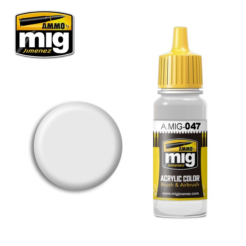 PREORDER Ammo by MIG - Acrylic Color - Satin White 17ml