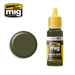 PREORDER Ammo by MIG - Acrylic Color - Zashchitniy Zeleno (Russian Postwar Green)       17ml