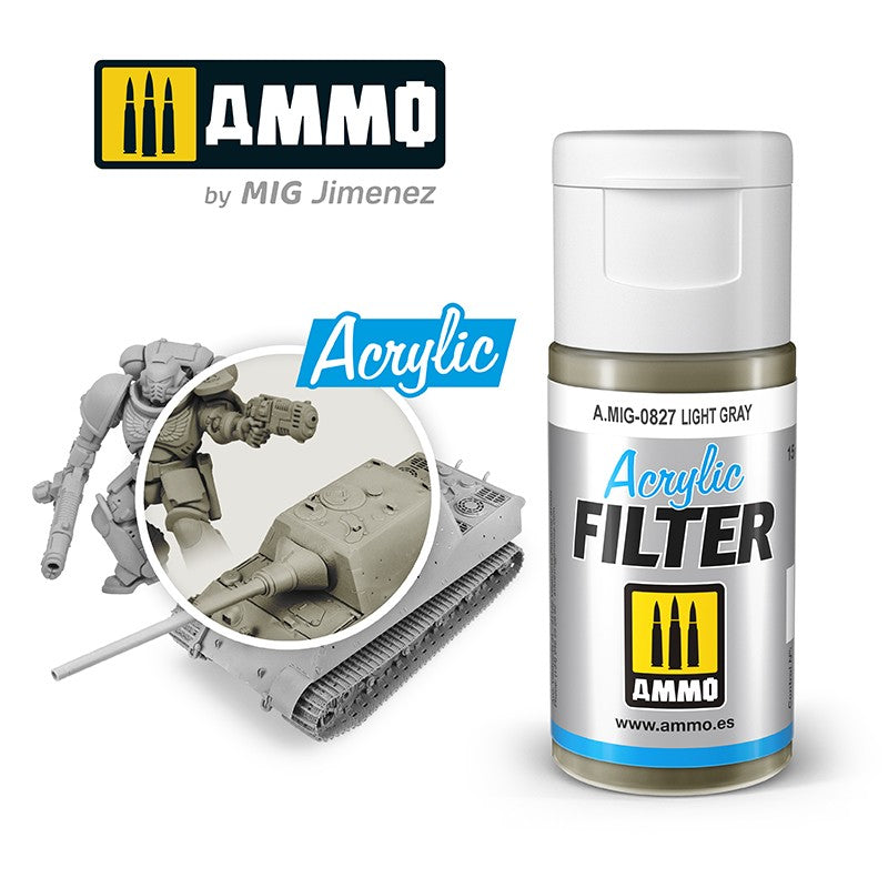 Ammo by MIG -  Acrylic Filter - Light Grey