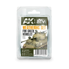 PREORDER AK Interactive - Weathering Sets  - Green Vehicles Weathering Set