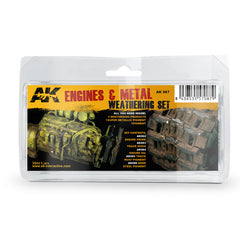 PREORDER AK Interactive - Weathering Sets  - Engines And Metal Weathering Set