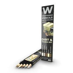 PREORDER AK Interactive - Weathering Pencils Sets - Watercolor Pencil Set Splashes. Dirt And Stains