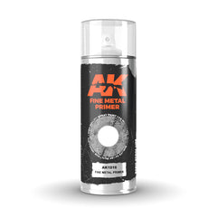 PREORDER AK Interactive - Aerosol Spray Primer  - Fine Metal Primer - Spray 150ml