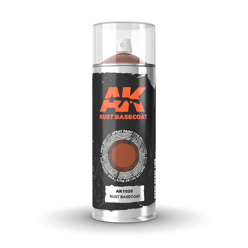 PREORDER AK Interactive - Aerosol Spray Primer  - Rust Basecoat - Spray 150ml