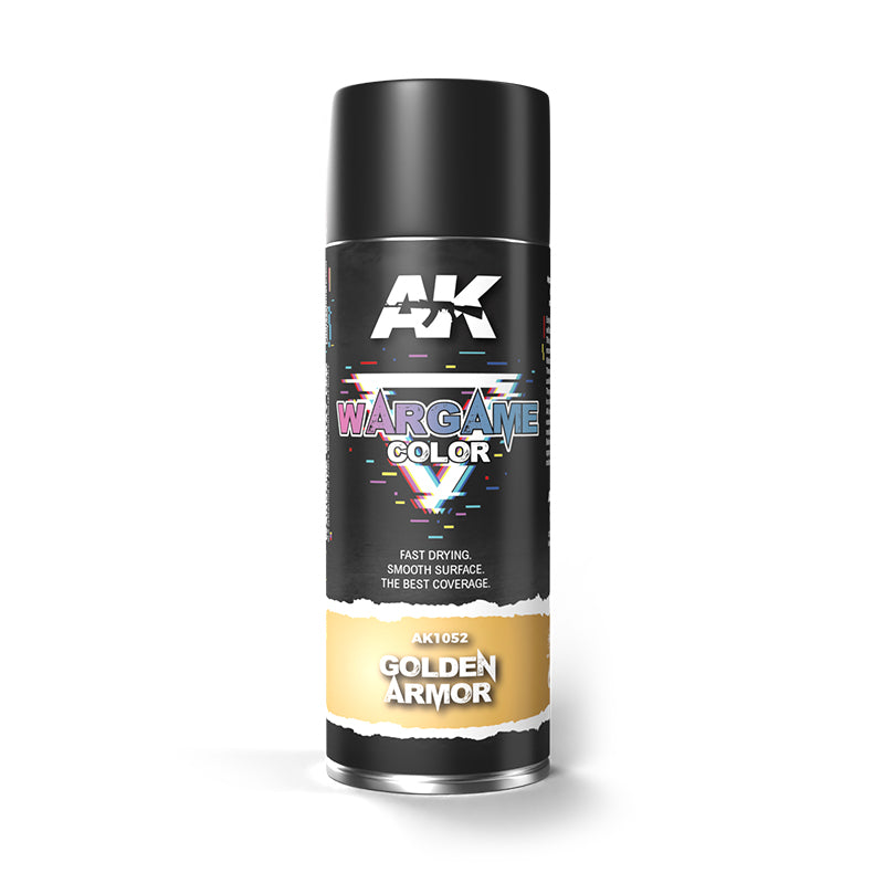 PREORDER AK Interactive - Aerosol Spray Primer  - Golden Armor Spray 400ml