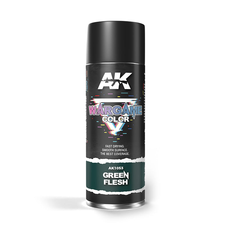 PREORDER AK Interactive - Aerosol Spray Primer  - Green Flesh Spray 400ml