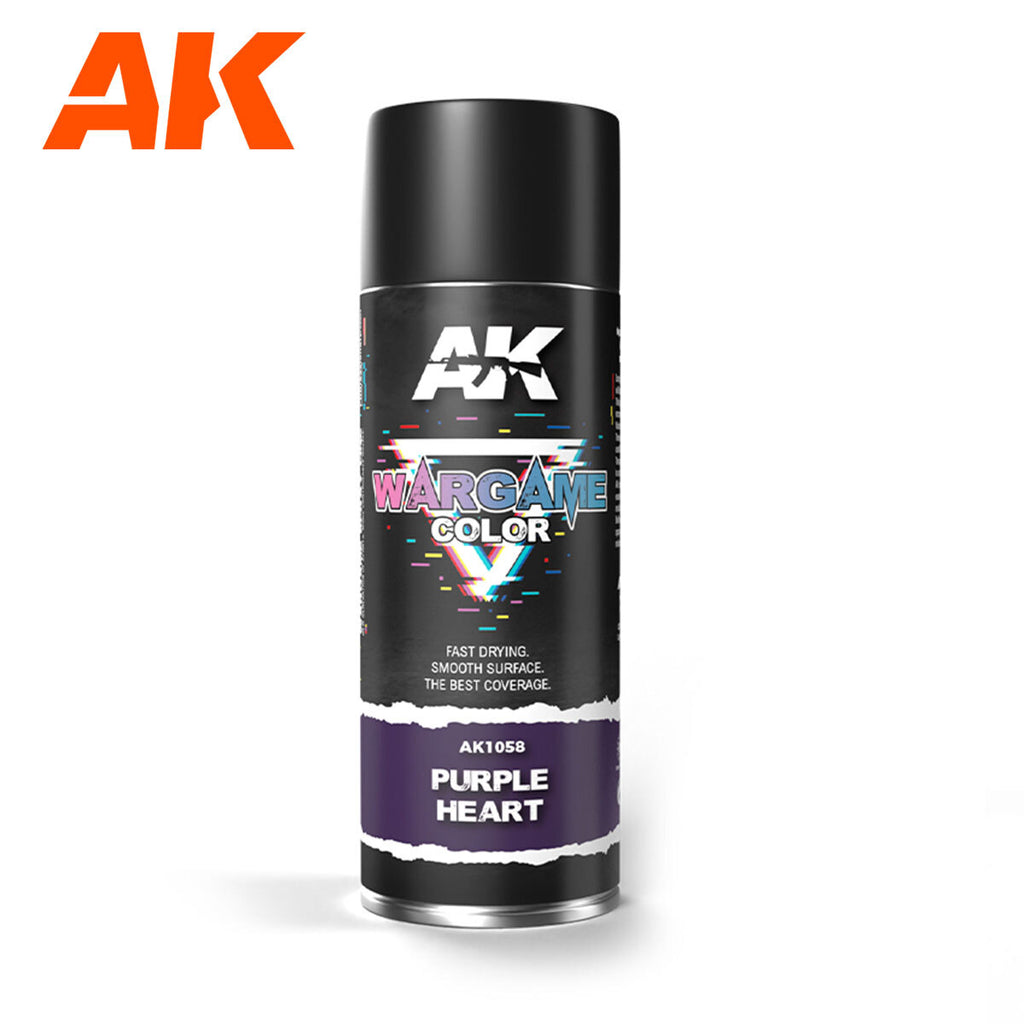 PREORDER AK Interactive - Aerosol Spray Primer  - Purple Heart Spray 400ml