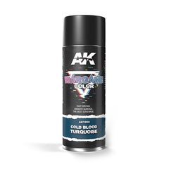 PREORDER AK Interactive - Aerosol Spray Primer  - Cold Blood Turquoise Spray 400ml