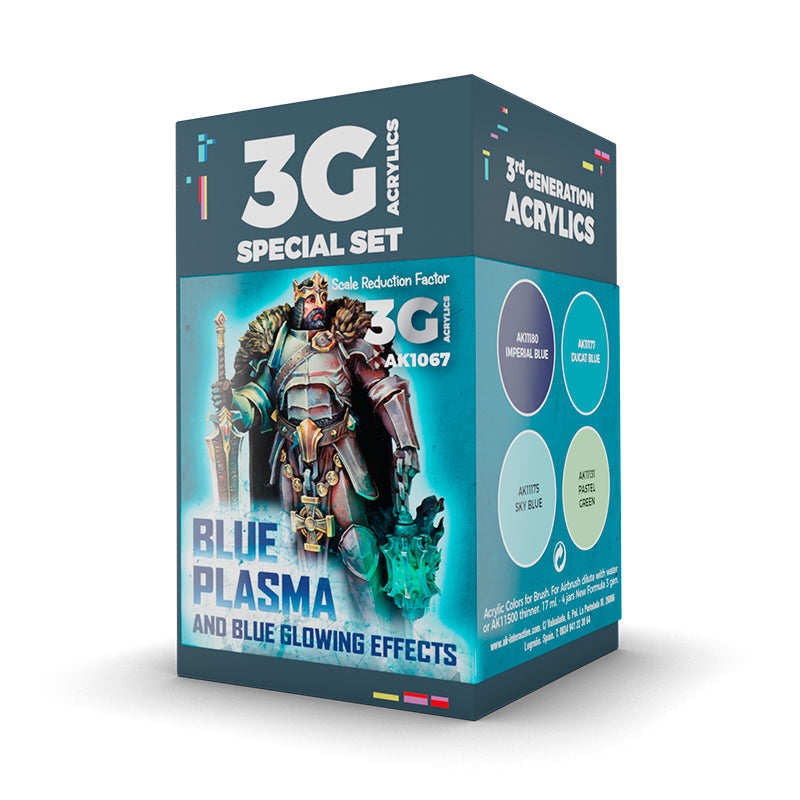 PREORDER AK Interactive - 3 Gen Acrylics - Wargame Color Set. Blue Plasma And Glowing Effects