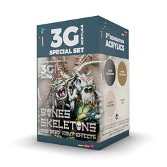 PREORDER AK Interactive - 3 Gen Acrylics - Wargame Color Set. Bones And Skeletons.