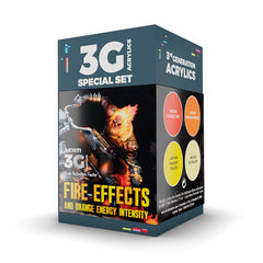 PREORDER AK Interactive - 3 Gen Acrylics - Wargame Color Set. Fire Effects.