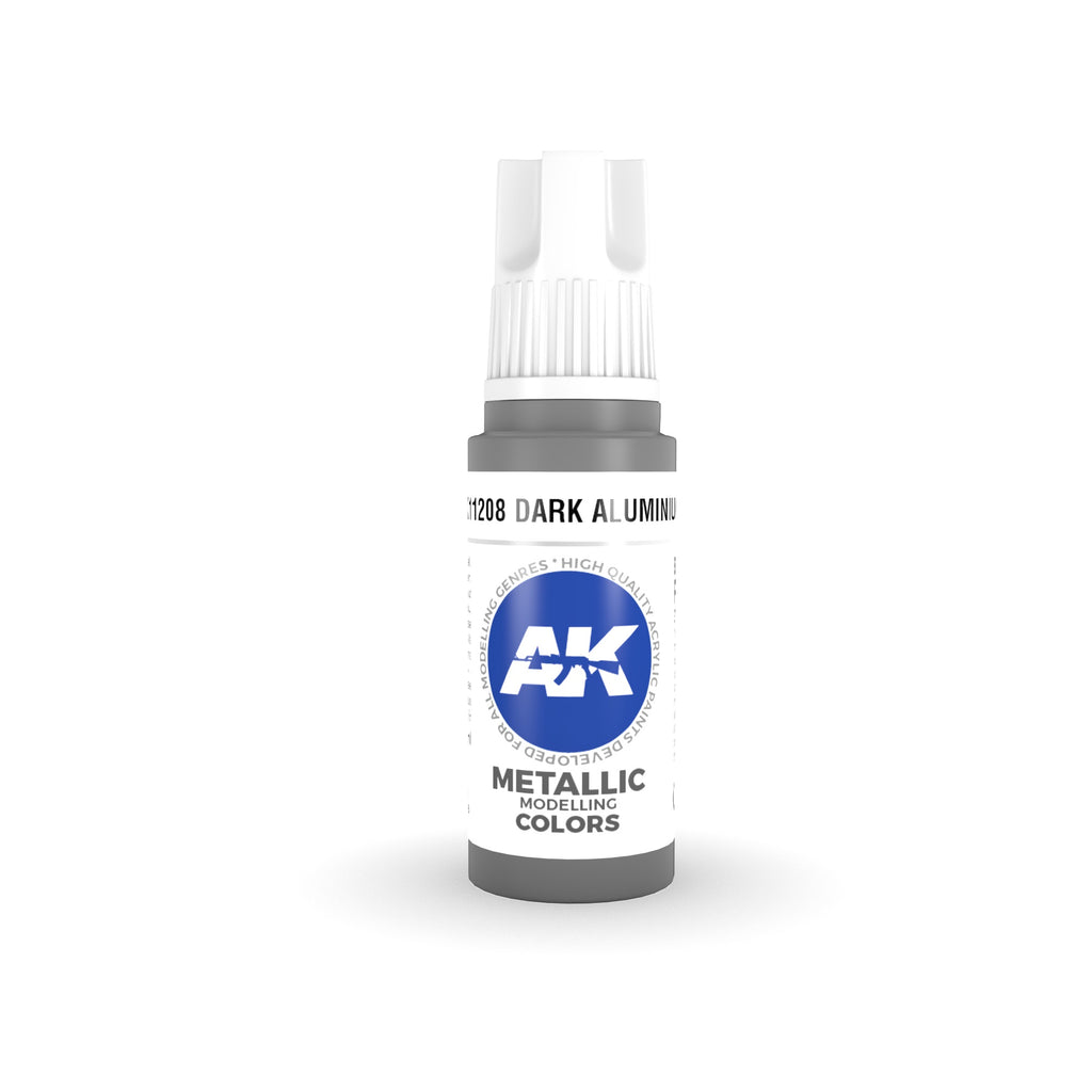 AK Interactive - 3 Gen Acrylics - Dark Aluminium 17ml