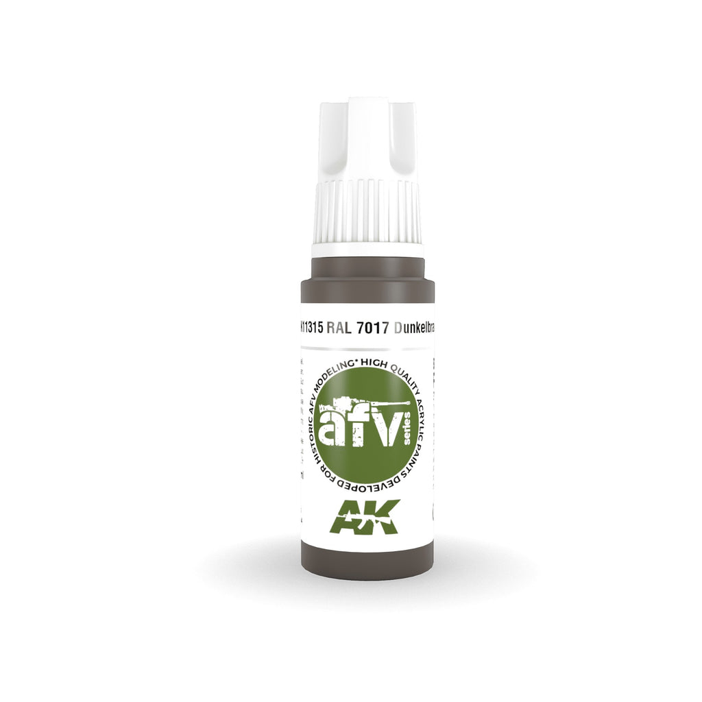 PREORDER AK Interactive - 3 Gen Acrylics - Ral 7017 Dunkelbraun 17ml