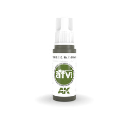 PREORDER AK Interactive - 3 Gen Acrylics - S.C.C. No.15 Olive Drab 17ml