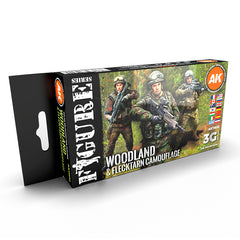 PREORDER AK Interactive - 3 Gen Acrylics - Modern Woodland And Flecktarn Camouflages 17ml