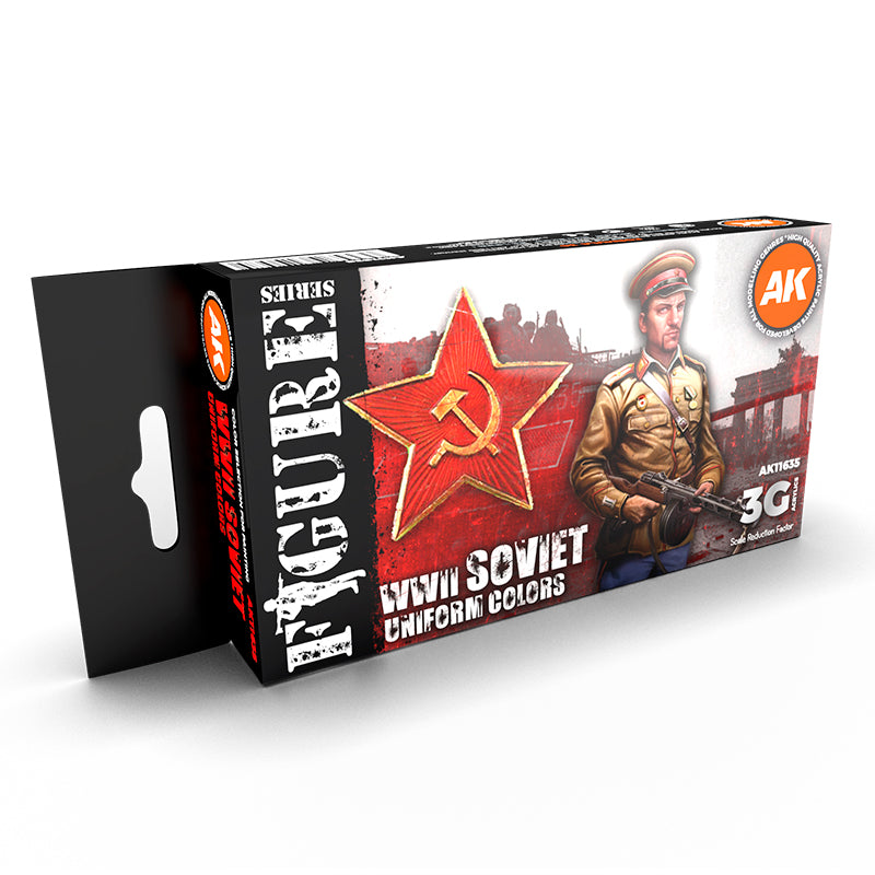 PREORDER AK Interactive - 3 Gen Acrylics - WW2 Soviet Uniform Colors