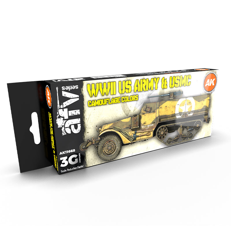 PREORDER AK Interactive - 3 Gen Acrylics - Us.Army & Usmc Camouflage Colors