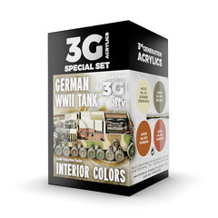 PREORDER AK Interactive - 3 Gen Acrylics - WW2 German Tank Interior Colors