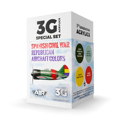 PREORDER AK Interactive - 3 Gen Acrylics - Spanish Civil War. Republican Aircraft Colors Set