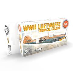 PREORDER AK Interactive - 3 Gen Acrylics - WW2 Luftwaffe Tropical Colors Set