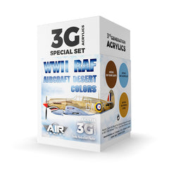 PREORDER AK Interactive - 3 Gen Acrylics - WW2 Raf Aircraft Desert Colors Set