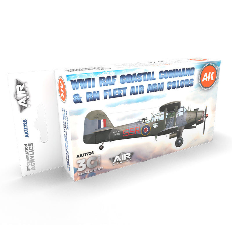 PREORDER AK Interactive - 3 Gen Acrylics - WW2 Raf Coastal Command & Rn Fleet Air Arm Set