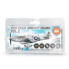 PREORDER AK Interactive - 3 Gen Acrylics - WW2 Usaaf Aircraft Colors Vol.2 Set