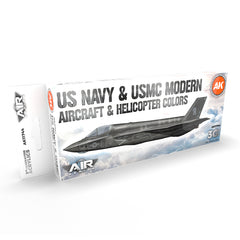 PREORDER AK Interactive - 3 Gen Acrylics - Us Navy & Usmc Modern Aircraft & Helicopter Set