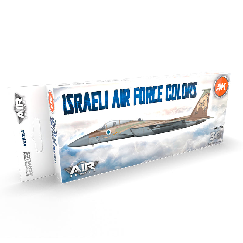 PREORDER AK Interactive - 3 Gen Acrylics - Israeli Air Force Colors Set