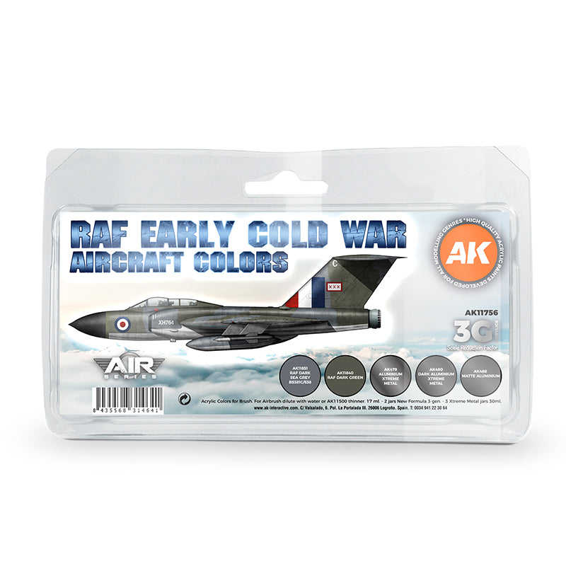 PREORDER Ak Interactive - 3 Gen Acrylics - Early Cold War Raf Aircraft Colors Set