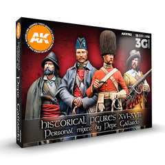 AK Interactive - 3 Gen Sets - Hystorical Figures S. Xvi-Xviii Signature Set By Pepe Gallardo