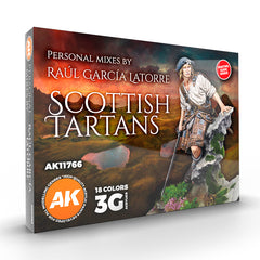 AK Interactive - 3 Gen Sets - Scottish Tartans - Signature Set By Raul Garcia Latorre