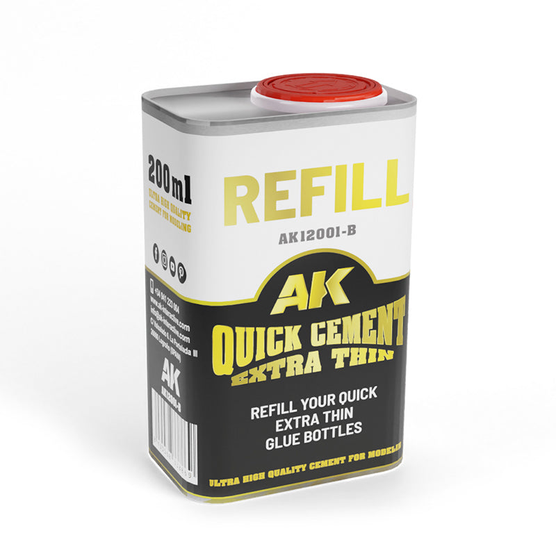 PREORDER AK Interactive - Basics  - Refillquick Cement Extra Thin 250ml