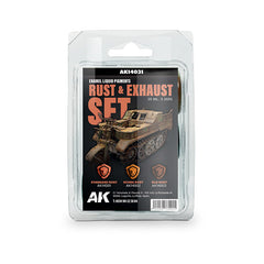 PREORDER AK Interactive - Pigments  - Rust & Exhaust Set - Liquid Pigment