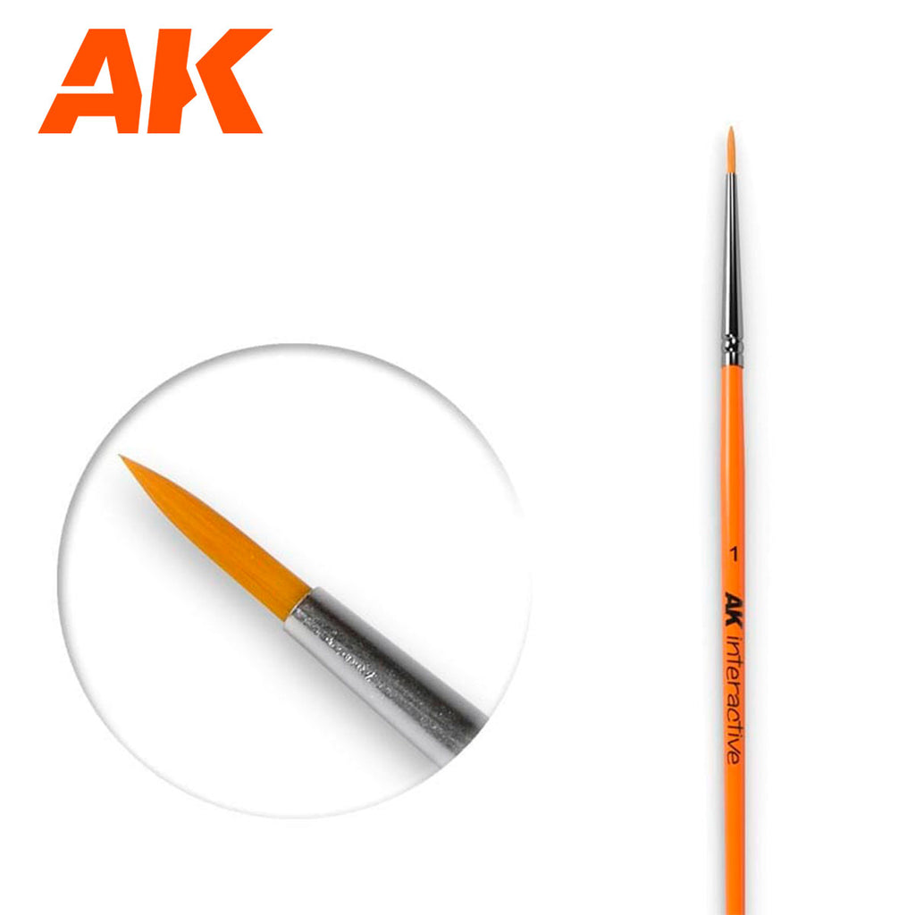 PREORDER AK Interactive - Brushes  - Round Brush 1 Synthetic