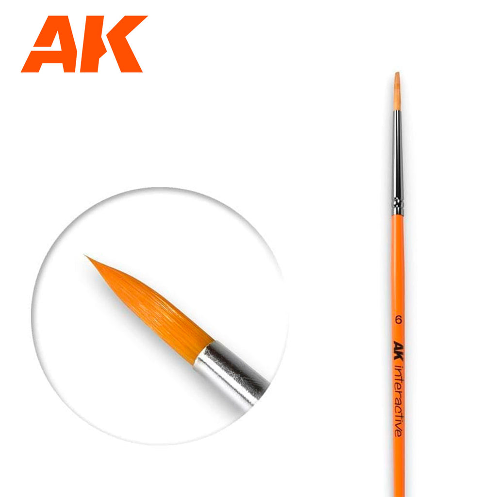 PREORDER AK Interactive - Brushes  - Round Brush 6 Synthetic