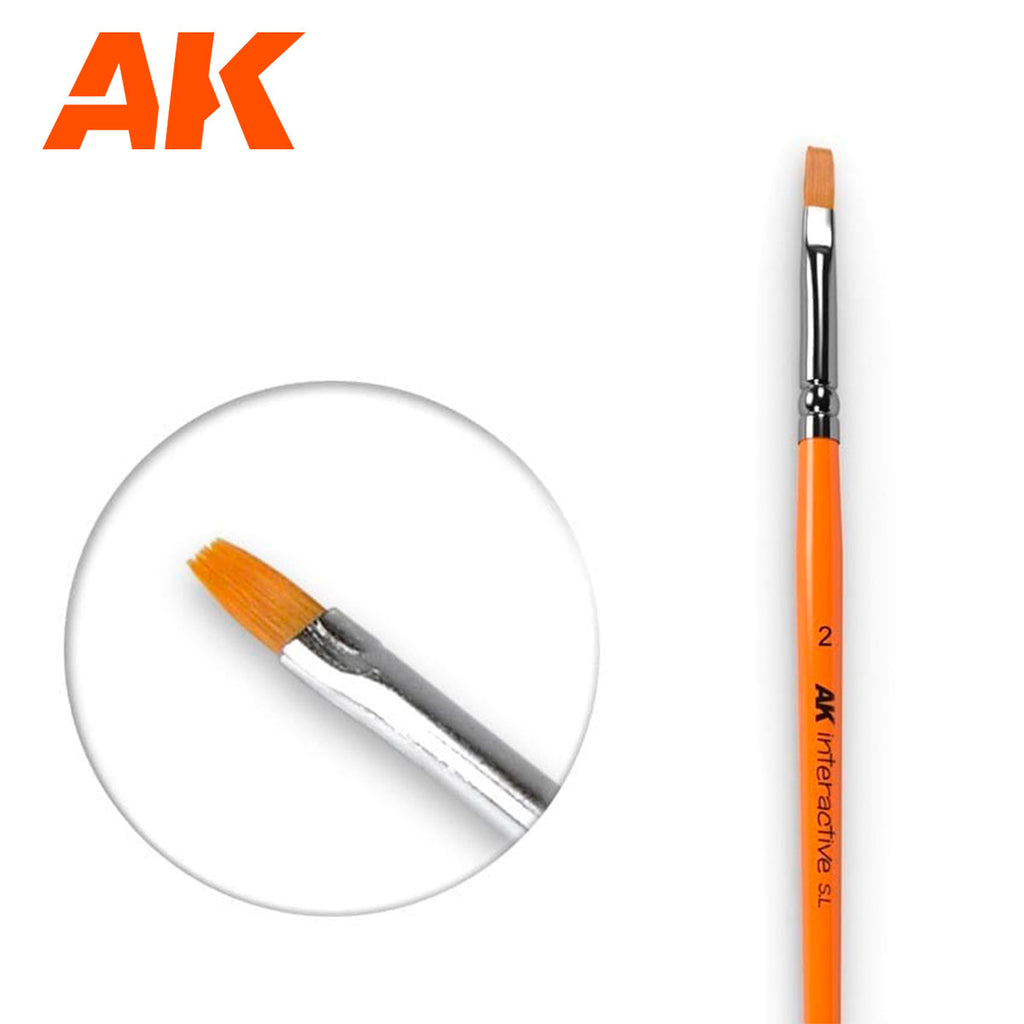 PREORDER AK Interactive - Brushes  - Flat Brush 2 Synthetic