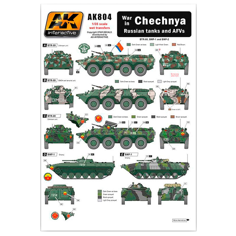 PREORDER AK Interactive - Accessories - Chechnya War In Russian Tanks And Afvs