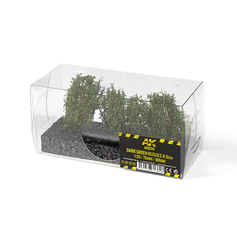 PREORDER AK Interactive - Dioramas - Dark Green Bushes 4-6Cm -1:35 / 75 mm / 90 mm