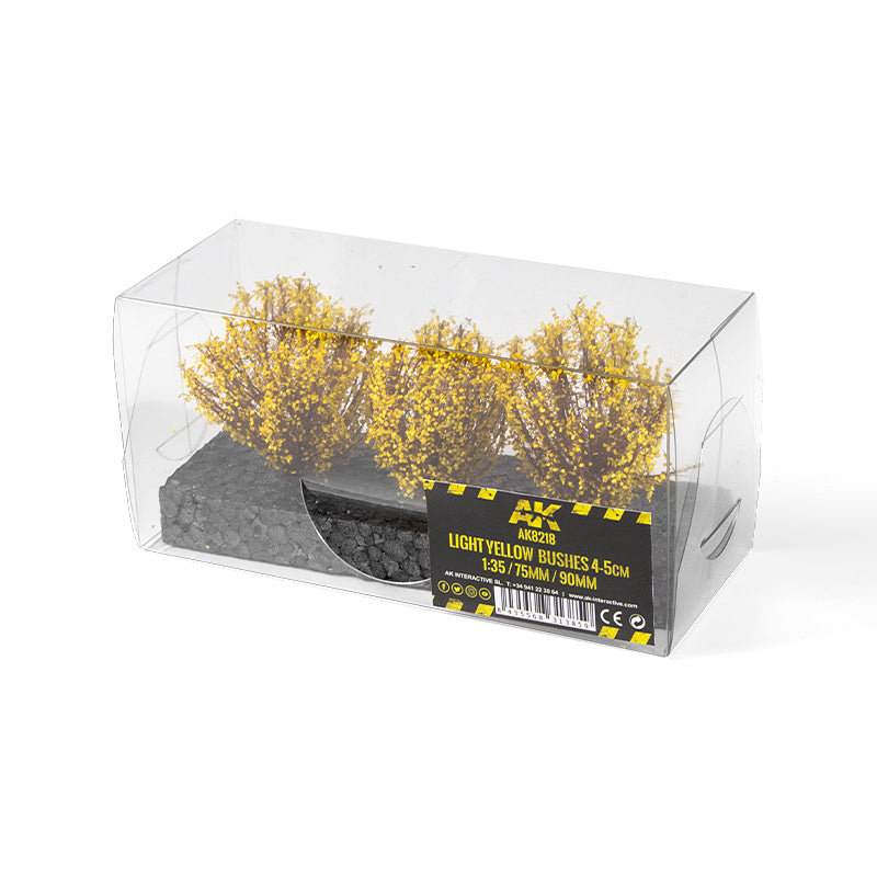 PREORDER AK Interactive - Dioramas - Light Yellow Bushes 4-6Cm -1:35 / 75 mm / 90 mm