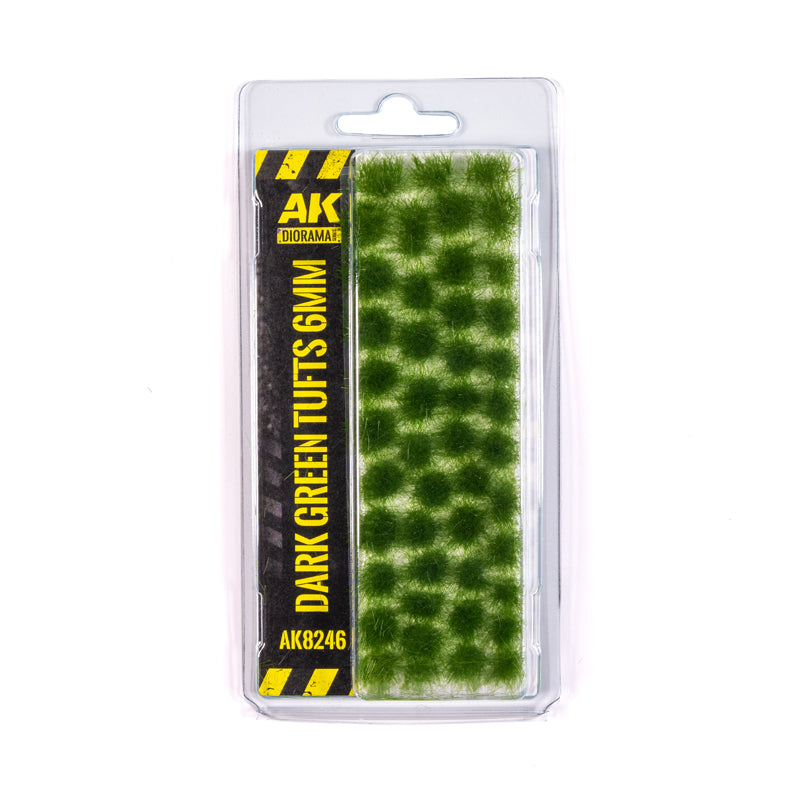 PREORDER AK Interactive - Vegetation - Dark Green Tufts 6mm