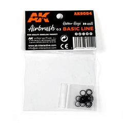 PREORDER AK Interactive - Tools  - Rubber Rings - 20 Units (Airbrush Basic Line 0.3)