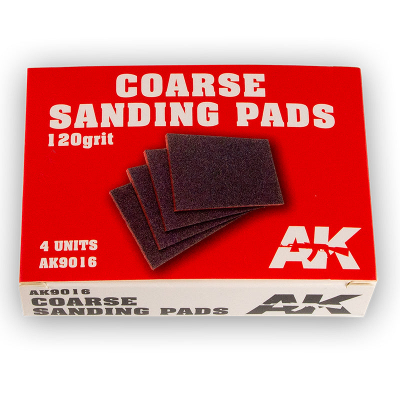 AK Interactive - Tools  - Coarse Sanding Pads 120 grit.4 Units