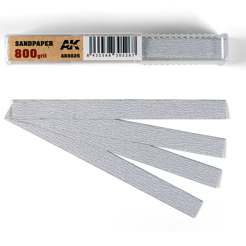 AK Interactive - Tools  - Dry Sandpaper 800 grit X 50 Units