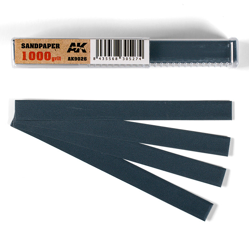 AK Interactive - Tools  - Wet Sandpaper 1000 grit X 50 Units