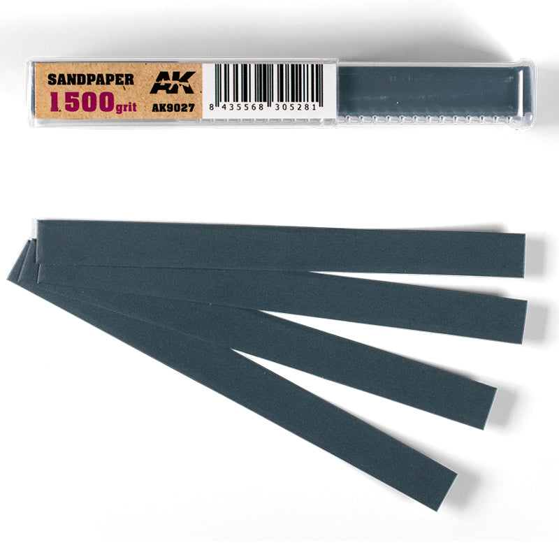 AK Interactive - Tools  - Wet Sandpaper 1500 grit X 50 Units