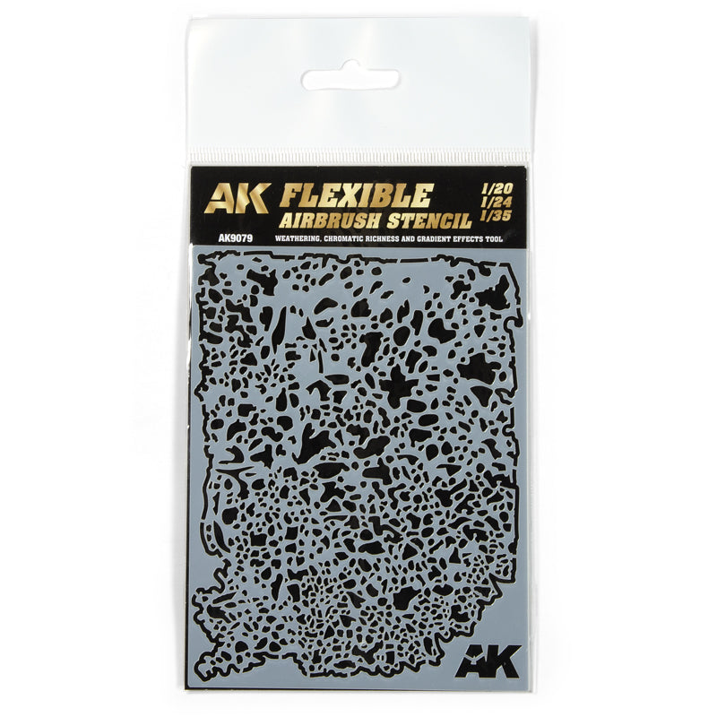 PREORDER AK Interactive - Basics  - Flexible Airbrush Stencils 1/20 1/24 1/35