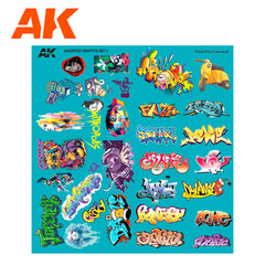 AK Interactive - Accessories - Assorted Graffiti Decals