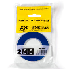 PREORDER AK Interactive - Basics  - Blue Masking Tape For Curves 2mm