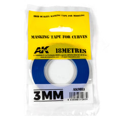 PREORDER AK Interactive - Basics  - Blue Masking Tape For Curves 3 mm